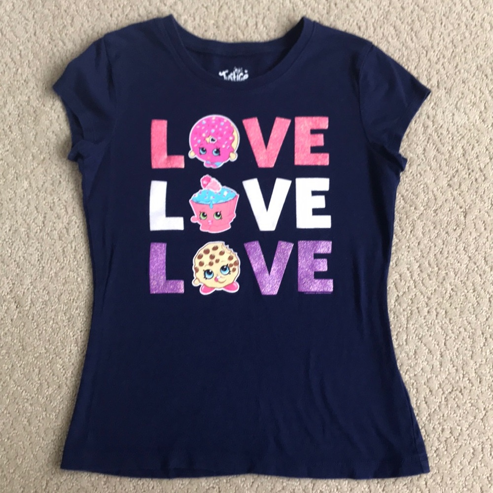 Justice Shopkins t-shirt, Size 8